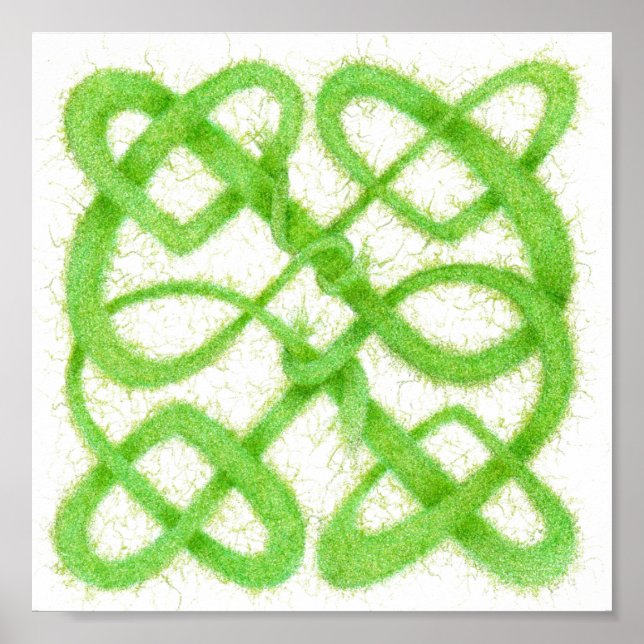 GREEN CELTIC KNOT Poster Print (Vorne)