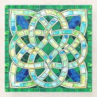 Green Celtic Knot Stone Mosaik