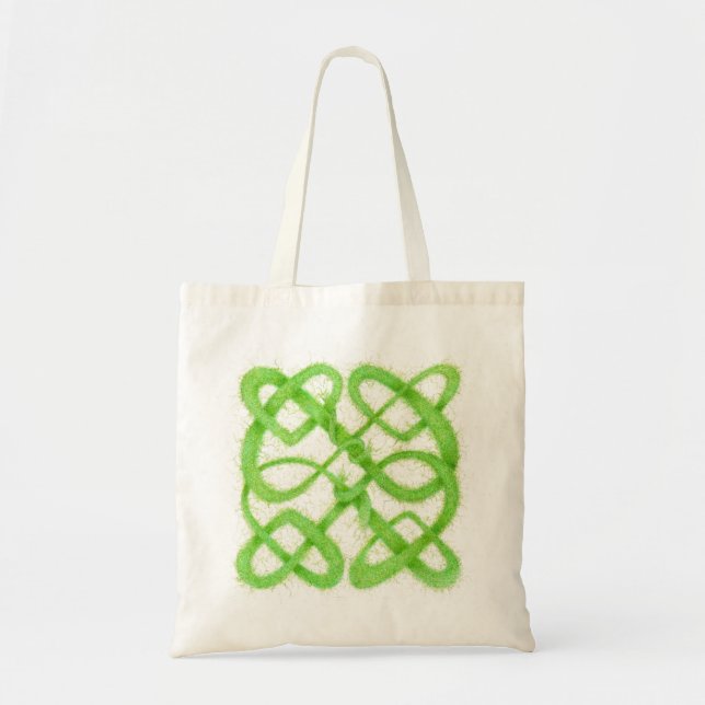 GREEN CELTIC KNOT Totbeutel Tragetasche (Vorne)