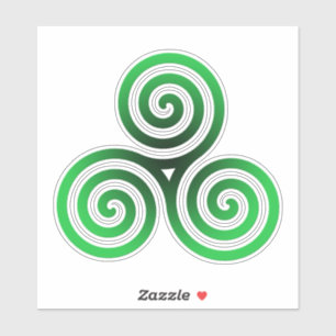 Green Celtic Triskele Aufkleber