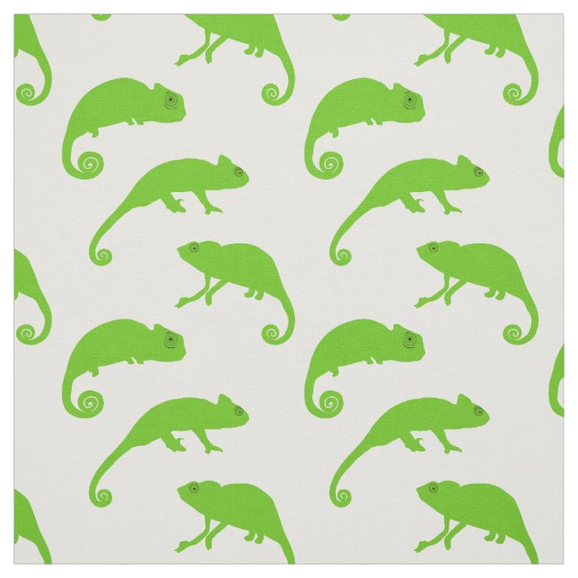 Green Chameleon Gemustert Fun Reptile Stoff (Muster)
