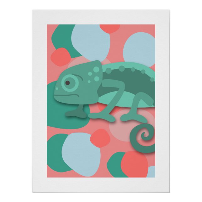 Green Chameleon Poster (Vorderseite)