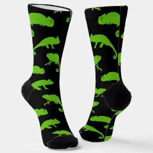 Green Chameleon Reptile Socken