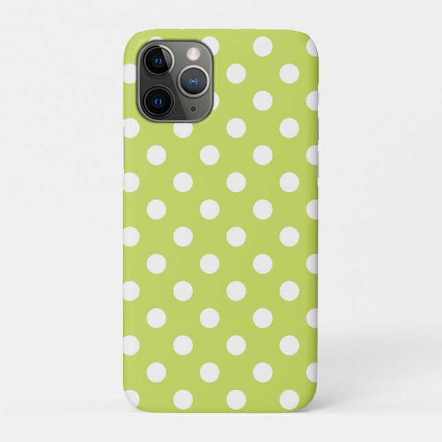 Green Chartreuse & White Polka Dot Case-Mate iPhone Hülle (Rückseite)