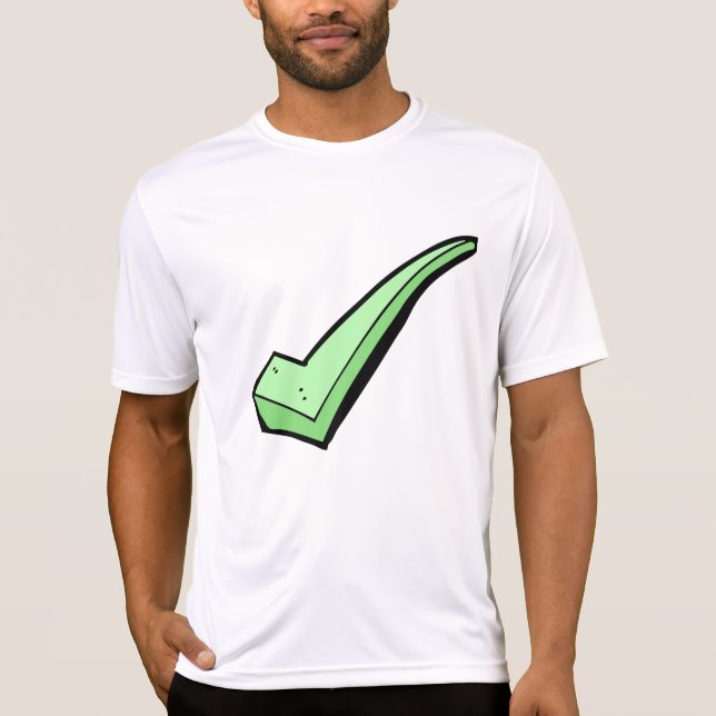 Green Check Mark Tick Symbol T-Shirt (Vorderseite)