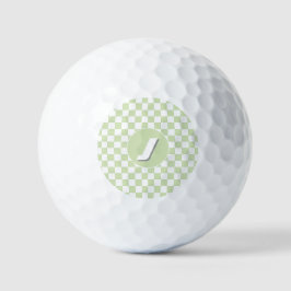 Green Checkered Pattern Golfball