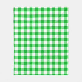 Green Checkered Square Seamless Pattern Fleecedecke