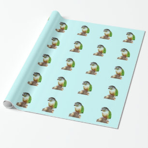 Green Cheek Conture Geschenkpapier