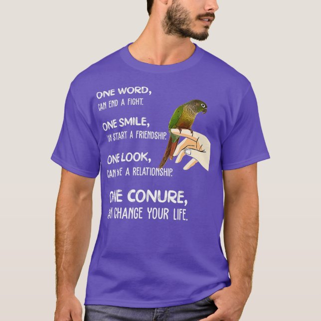 Green Cheek Conure Clothing One Conure Parrot T-Shirt (Vorderseite)