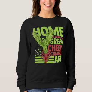 Green Cheek Conure Funny Animals Niedliche Vögel Sweatshirt