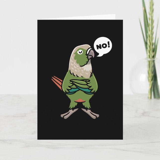 Green Cheek Conure Green-Cheeked Parakeet Karte (Vorderseite)
