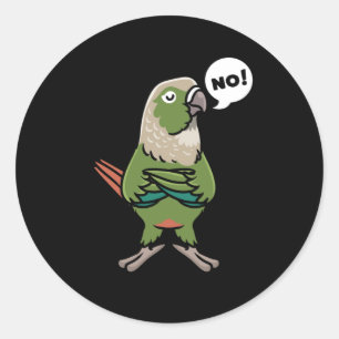Green Cheek Conure Green Cheeked Parakeet Runder Aufkleber