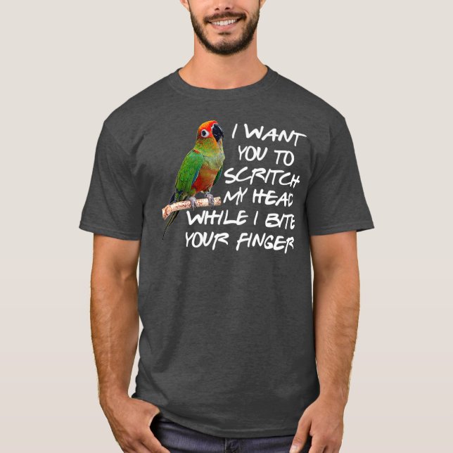 Green Cheek Conure Parrot Bird Lover Conure Gesche T-Shirt (Vorderseite)
