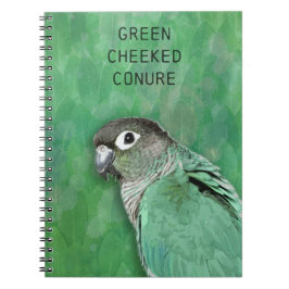 Green Cheeke Conure - schöner Vogel Notizblock