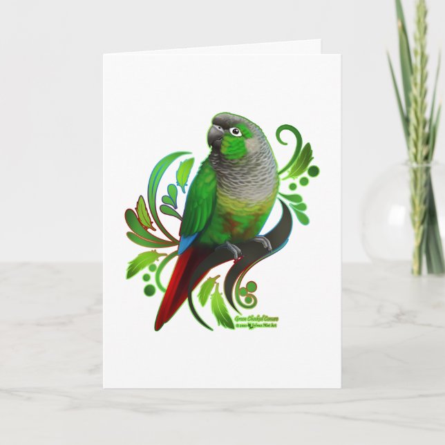 Green Cheeked Conure Karte (Vorderseite)