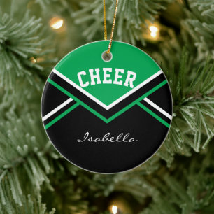 Green Cheerleader 2S für einen Cheerleader 📣 💖 Keramik Ornament