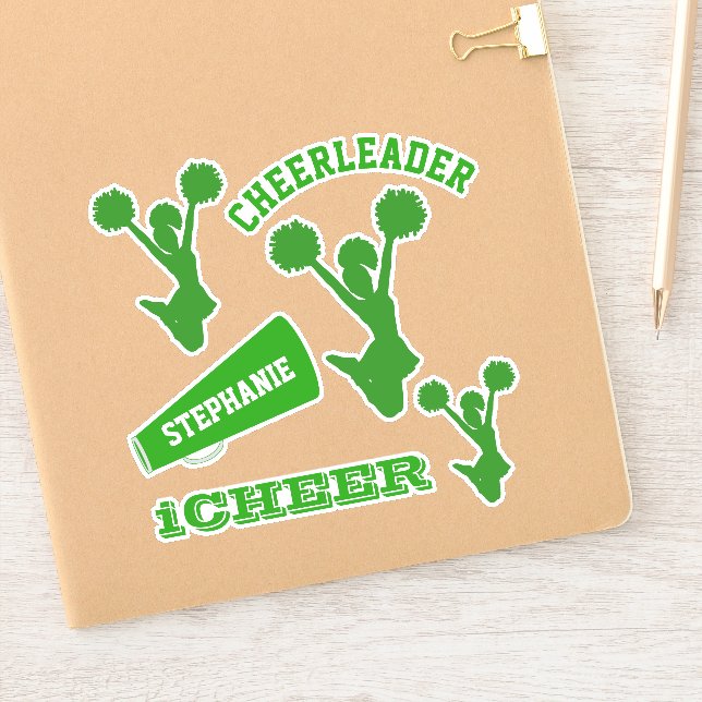Green Cheerleader Set Aufkleber (Notizbuch)