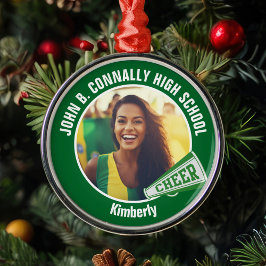 Green Cheleader Foto Hochschule Weihnachten Ornament Aus Metall