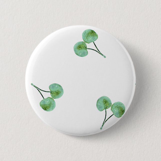 Green Cherry Muster Button (Vorderseite)
