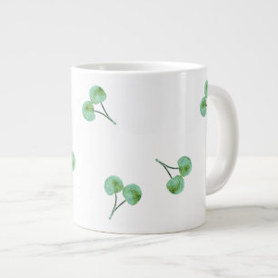 Green Cherry Muster Jumbo-Tasse