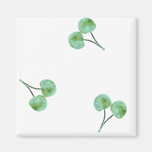 Green Cherry Muster Magnet