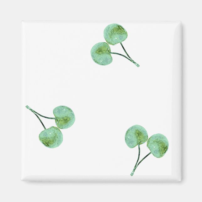 Green Cherry Muster Magnet (Vorne)