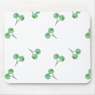 Green Cherry Muster Mousepad