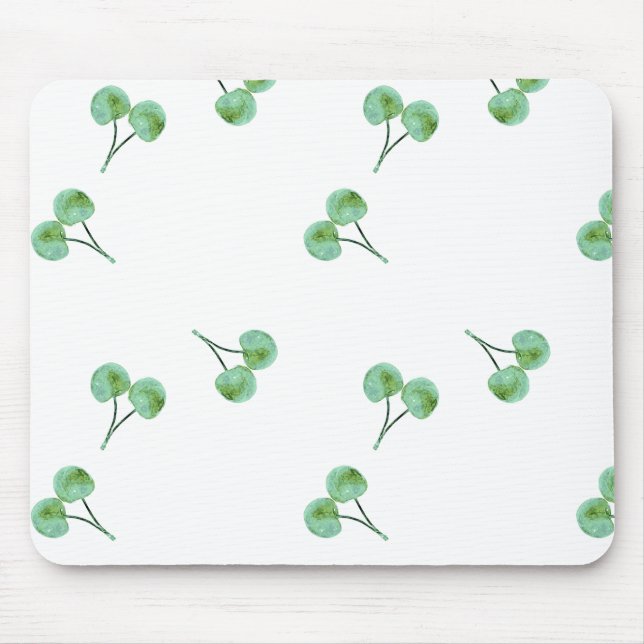 Green Cherry Muster Mousepad (Vorne)