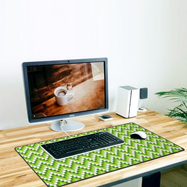 Green Chevron Pattern Desk Mat Schreibtischunterlage (Von Creator hochgeladen)