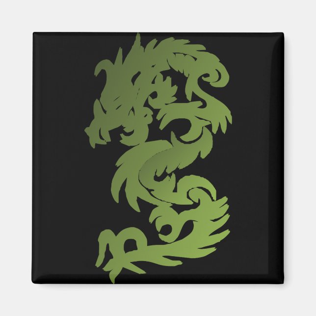 Green Chi Dragon Magnet (Vorne)