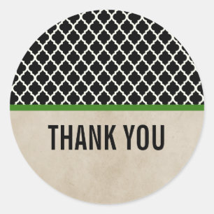 Green Chic Quatrefolie Danke Stickers