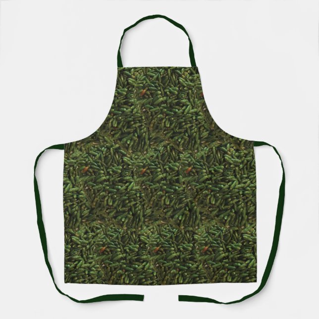Green Chili Pepper Pattern Schürze (Vorderseite)