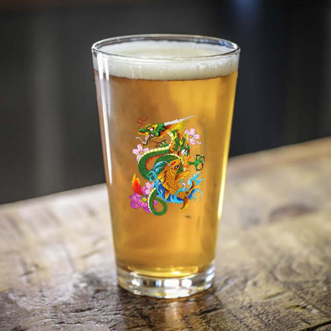 Green Chinese Dragon Koi Glas (Von Creator hochgeladen)