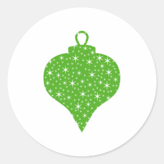Green Christmas Bauble Design. Runder Aufkleber