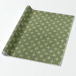 Green Christmas Burlap Geschenkpapier<br><div class="desc">Trendy Weihnachten Einpackpapier.</div>