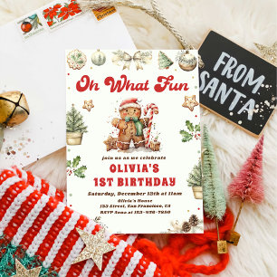 Green Christmas Cookie Geburtstagsparty Oh, was Sp Einladung