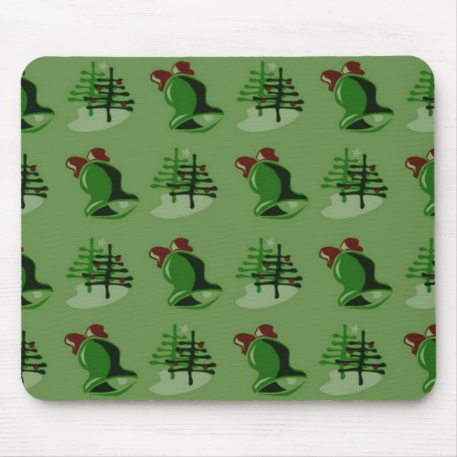 Green Christmas Mousepad (Vorne)