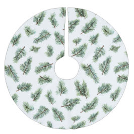 Green Christmas Pine Tree  Polyester Weihnachtsbaumdecke