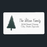 Green Christmas Pine Tree Rücksendeadresse Label<br><div class="desc">Green Christmas Pine Tree Rücksendeadresse Label</div>