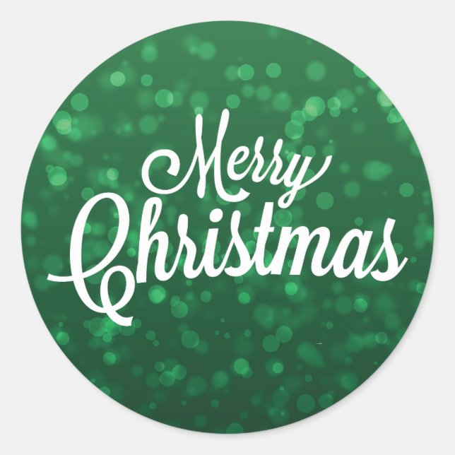 Green Christmas Sticker (Vorderseite)