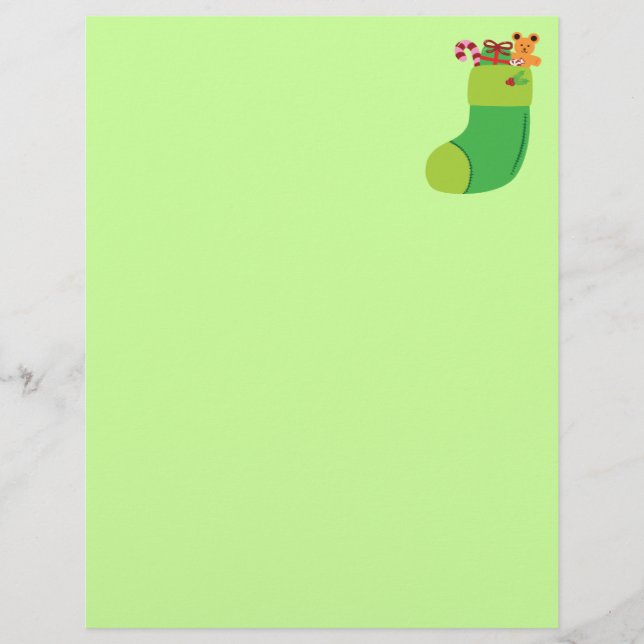 Green Christmas Stocking (Vorderseite)