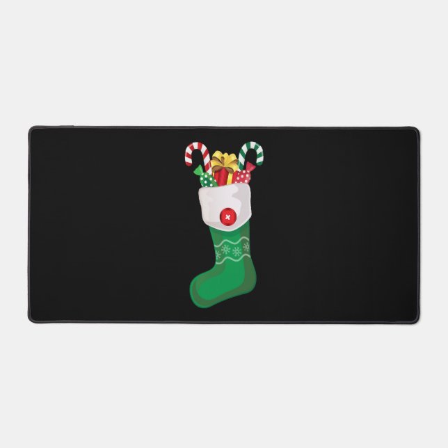 Green Christmas Stocking Schreibtischunterlage (Vorderseite)