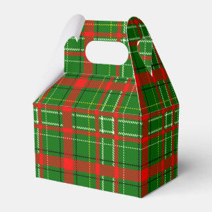 Green Christmas Tartan Kariertes Muster Design Geschenkschachtel