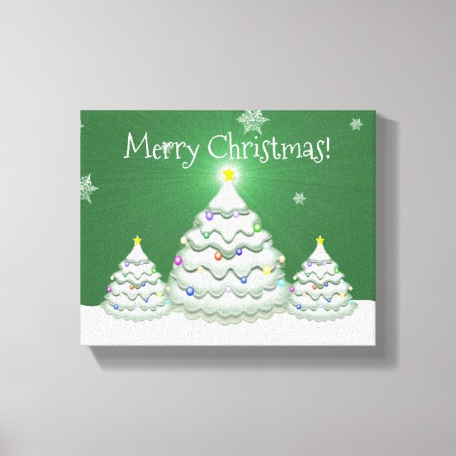 Green Christmas Tree Canvas Print Leinwanddruck (Vorderseite)