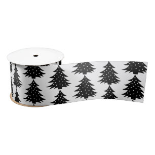 Green Christmas Tree Classic Satin Ribbon Satinband