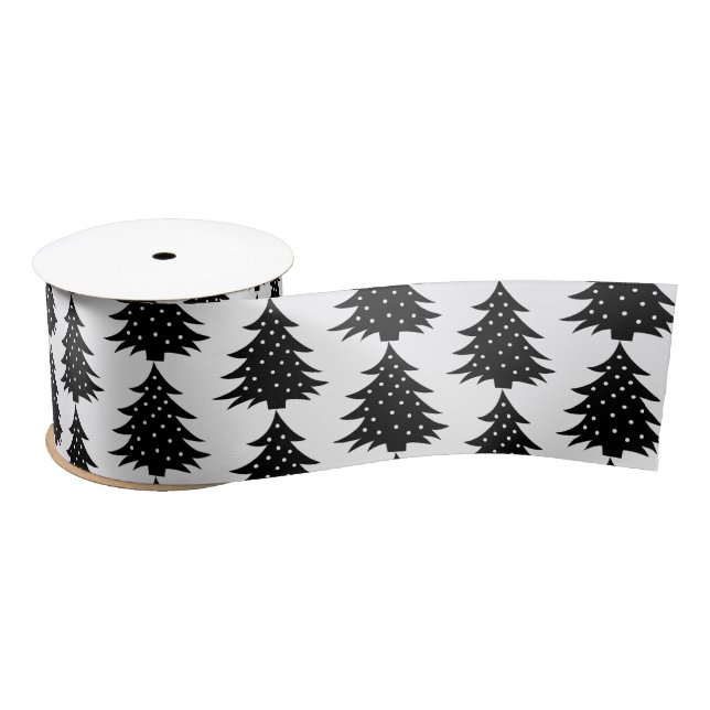 Green Christmas Tree Classic Satin Ribbon Satinband (Spule)