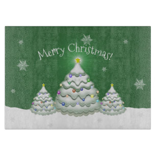 Green Christmas Tree Cutting Board Schneidebrett