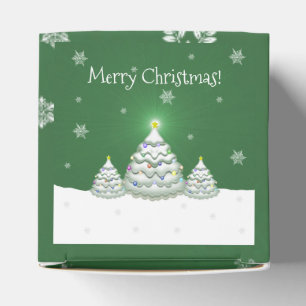 Green Christmas Tree Favor Box Geschenkschachtel