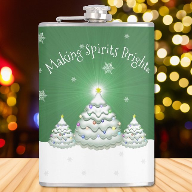 Green Christmas Tree Flask Flachmann (Green Christmas Tree Flask)