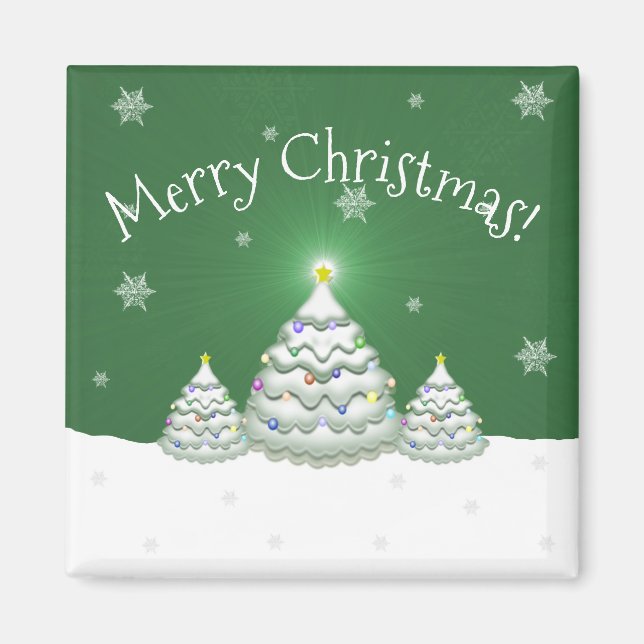 Green Christmas Tree Magnet (Vorne)